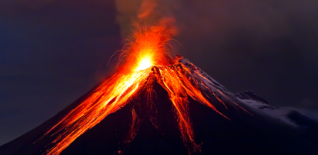 Large volcanic eruption may have caused the first mass extinction