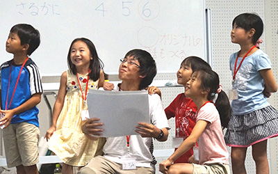 Students look at their books