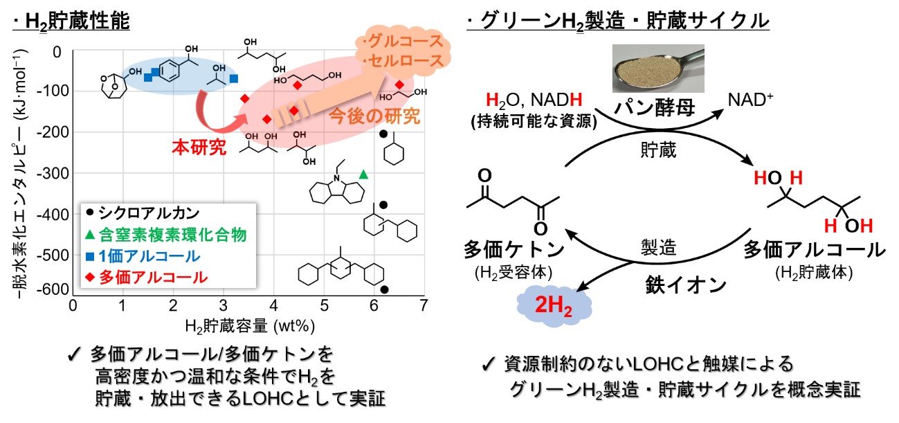 アルコール・鉄・パン酵母でグリーン水素を製造・貯蔵 ―資源制約のない水素製造・貯蔵システムの開発に期待―