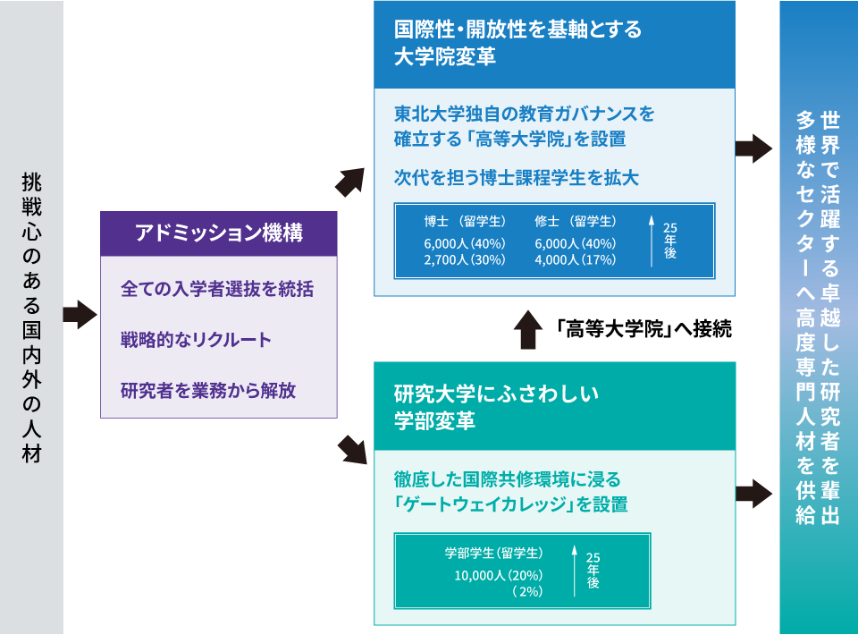 大学院変革・学部変革の略図